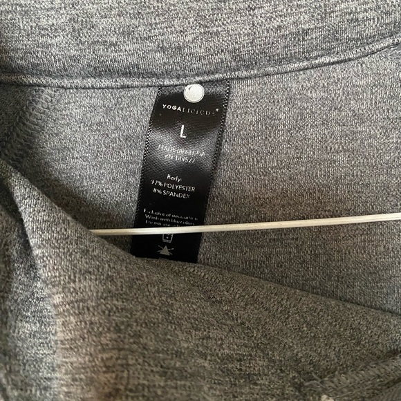 Gray Yogalicious Athletic Zip Up - Picture 3 of 4